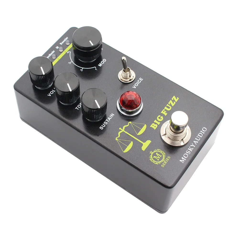 Mosky Big Fuzz Effect Pedal Fuzz Guitar Pedal with 4 Buttons