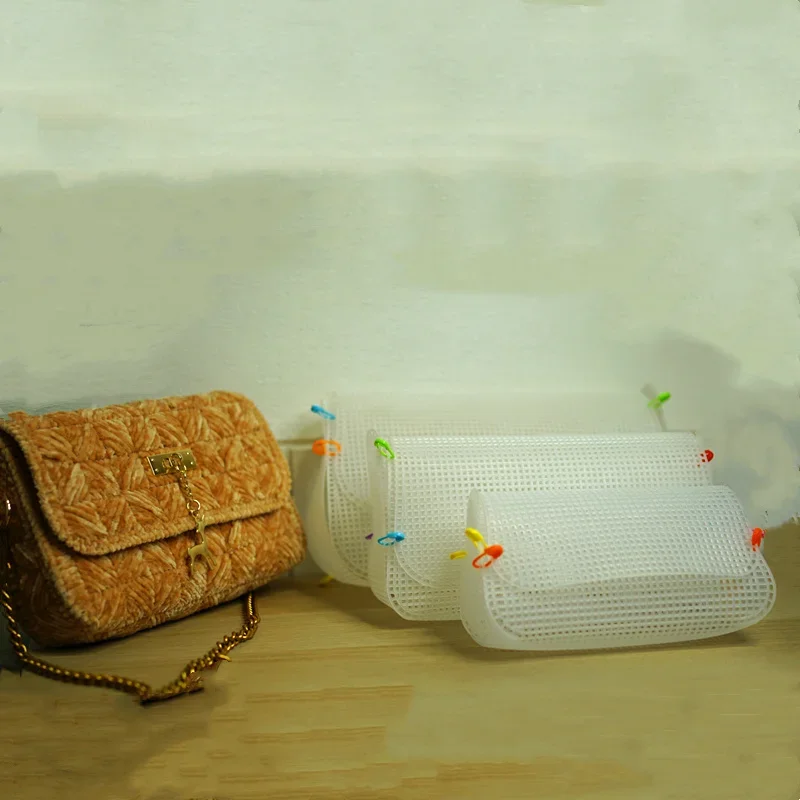 Embroidery Tool Plastic Mesh Sheet Chenille Handcraft DIY Bag Accessories Easy Knit Helper Grid Creative Fashion Messenger