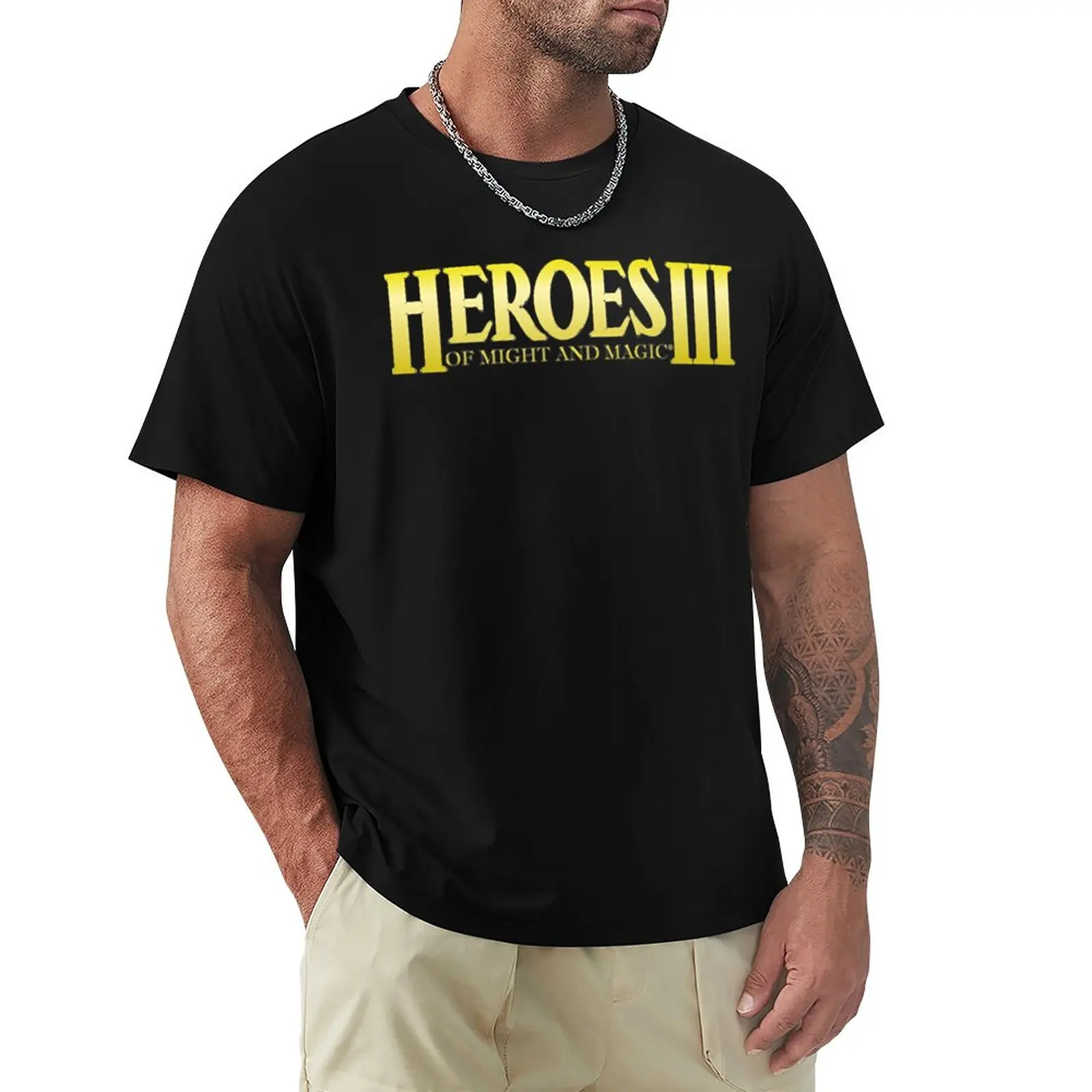 

Heroes Of Might And Magic 3 logo T-Shirt cute tops hippie clothes big and tall t shirts for men