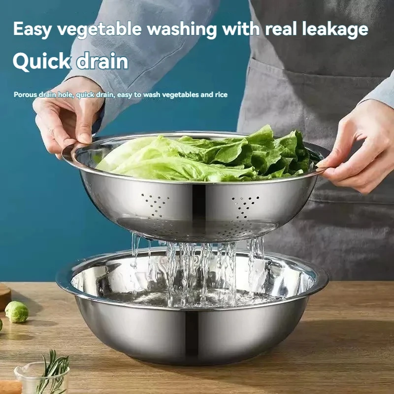 Slicer Rice 3 In 1 Stainless Steel Vegetable Slicer With Drain Basket Kitchen ...