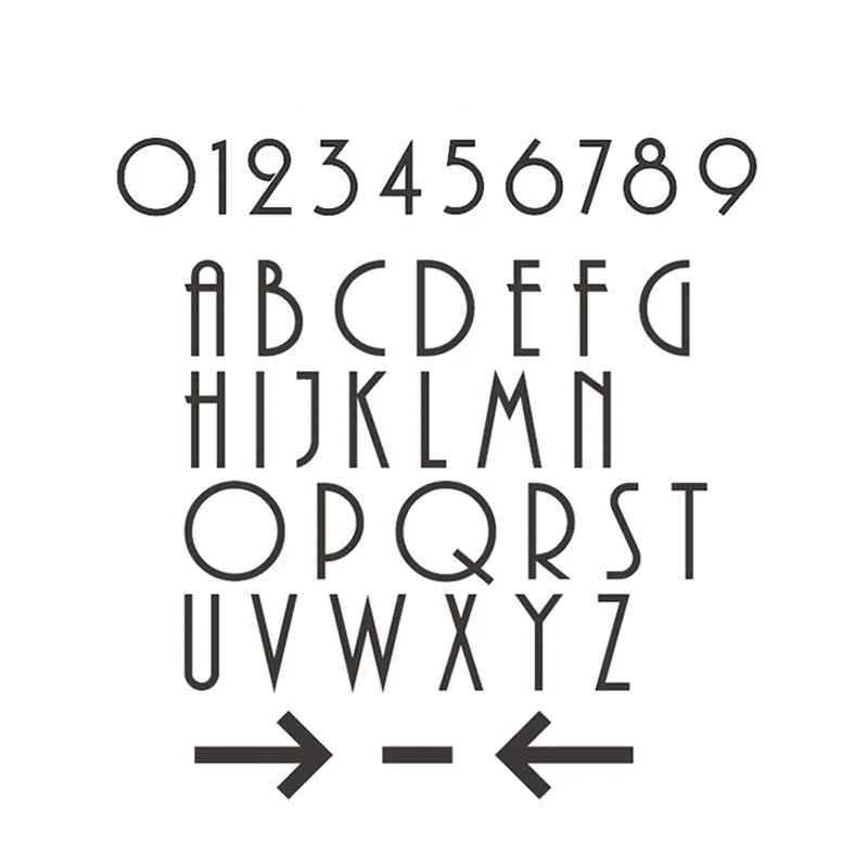 5cm Selbst Klebe Alphabet Dekorative Kunststoff Buchstaben A-Z Anpassen  Büro Auseinander Hotel Adresse Mailbox Tür Anzahl Zeichen - AliExpress