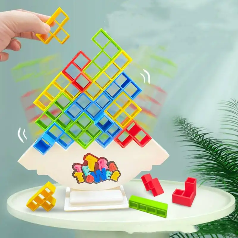 Tetra Tower Game Stacking Blocks Balance Stack Building Blocks Puzzle Board  Assembly Bricks Educational Toys for Children Adults - AliExpress