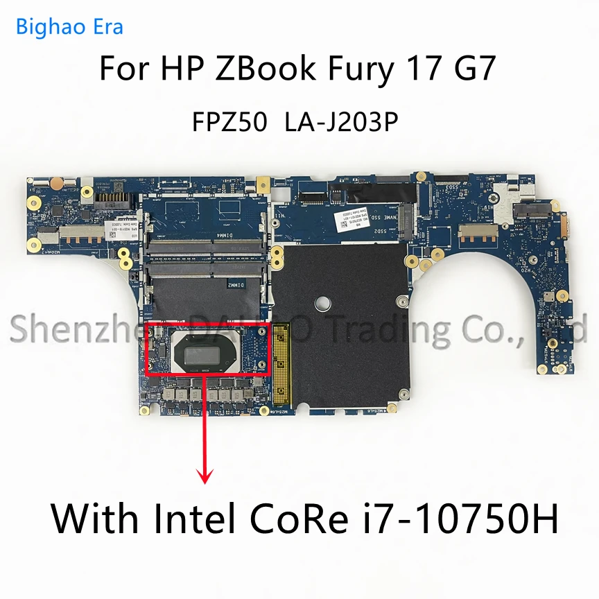 HP ZBOOK FURY 15 G7 INTEL I7-10850H LAPTOP MOTHERBOARD LA-J202P M31409