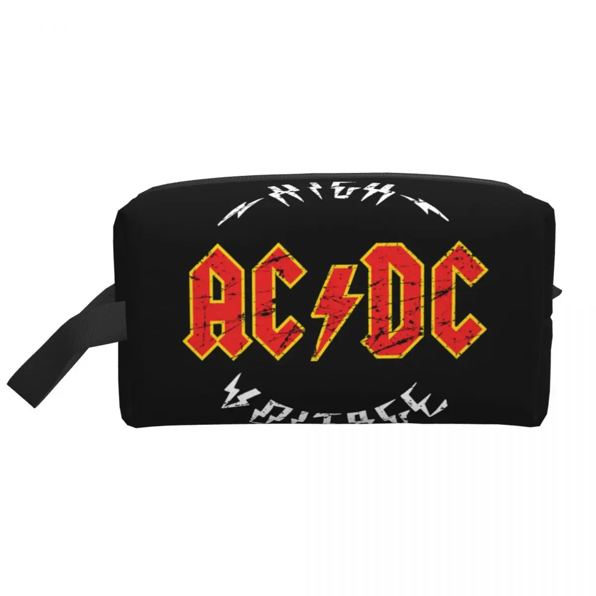 

AC DC тяжелая металлическая музыкальная косметичка, Женский дорожный косметический Органайзер, милый Австралийский браслет, хранение туалетных принадлежностей Сумки