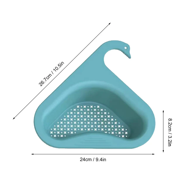Konyhai Mosogató Kosár Hattyú Lefolyó Állvány Multifunkcionális Függő Csaptelep Háromszög Alakú Polc Háztartási Eszközök Tároló Szerszám - Image 6