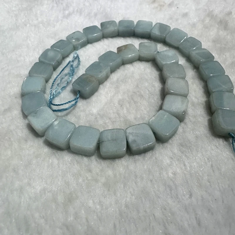 

PANGEM-Natural Amazonite 12mm Square Gemstone Loose Beads For Jewelry DIY 15.5"