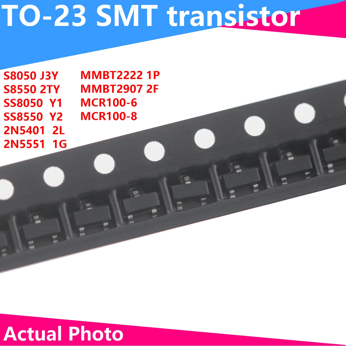 100/50PCS transistor smd sot23 s8050 J3Y s8550 2TY ss8050 Y1 ss8550 Y2 mmbt5401 2L mmbt5551 1G mmbt2222 mmbt2907 mcr100-6 mcr100 22values 10pcs 220pcs smd transistor diode assortment kit d882 b772 xc6206p332mr 662k 78l05 bc847c ss8550 ss8050 bc846b 2n7002