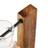 Glass Bulb Vase with Wooden Stand 5