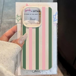 Lichee Pattern Cover Case with Alternating Green Stripes for OPPO RENO16F 5G (S28582)