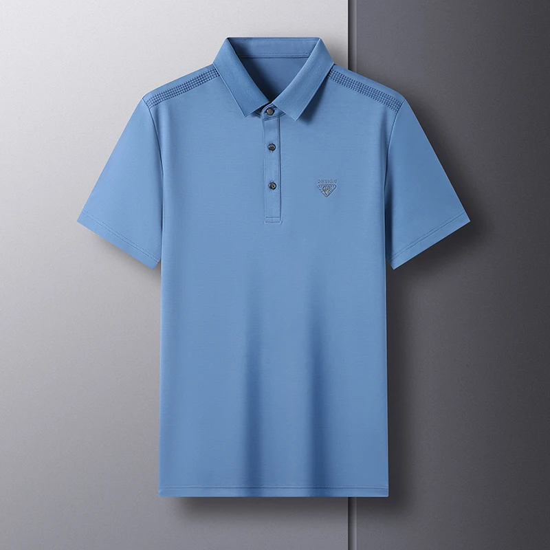 

2023 New Summer Cotton Blended Men's Polo Shirt Lapel Embroidered T-Shirt For Men Top Korean Brand Ropa Fashion Fit Men Clothing