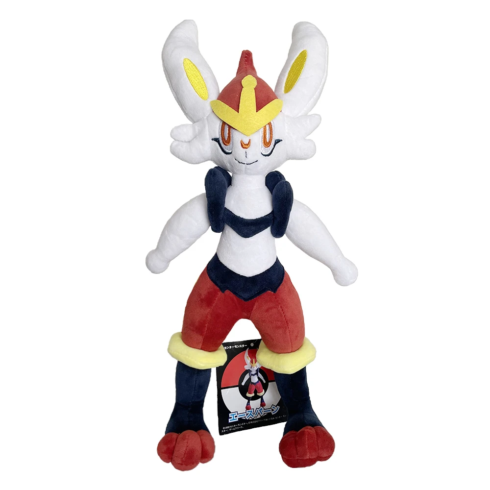 Pokémon Sword And Shield New Cinderace Plush Scorbunny Toys Evolution Raboot Stuffed Doll Kawaii Rabbit Kids Christmas Gift