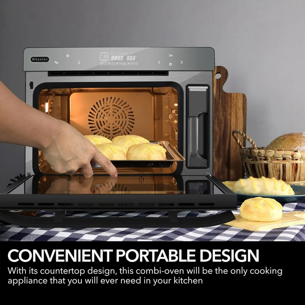 TSO-488GB Grande 40 Quart Capacity Counter-Top Multi-Function Convection Steam Oven, Black Stainless Steel 2