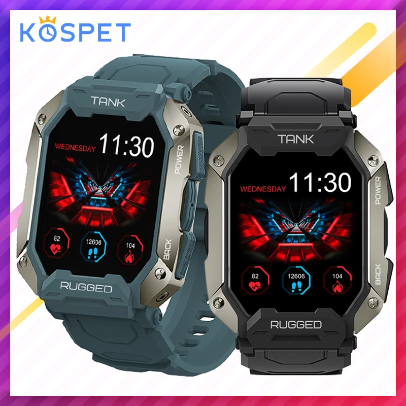 Kospet Tank M1 Pro Bluetooth Call Smart Watch 5ATM IP69K Waterproof
