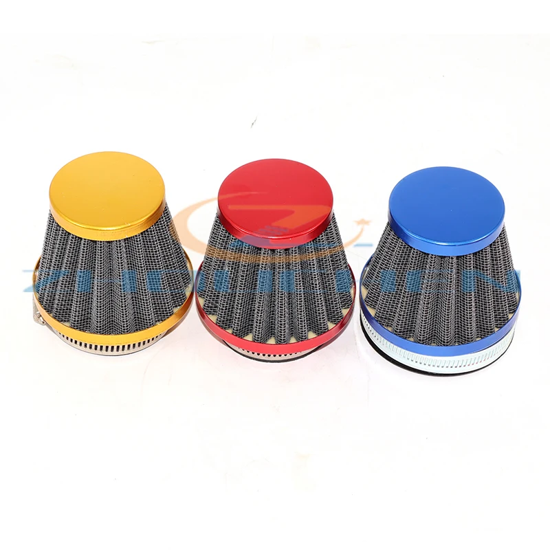 YELLOW 48mm Bent Angled Foam Air Filter Pod PIT PRO Tra Quad Dirt Bike ATV Buggy - Foto 4