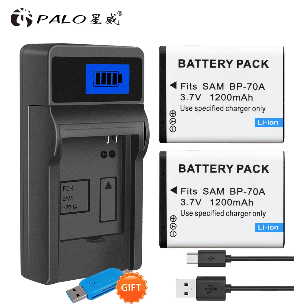 Ia-Bp70A Ea-Bp70A Bp70A Iabp70A Batteria Per Samsung Aq100 Dv150F Es65 Es67 Es70 Es71 Es73 Es74 Es75 Es80 Mv800 Es99 Pl201