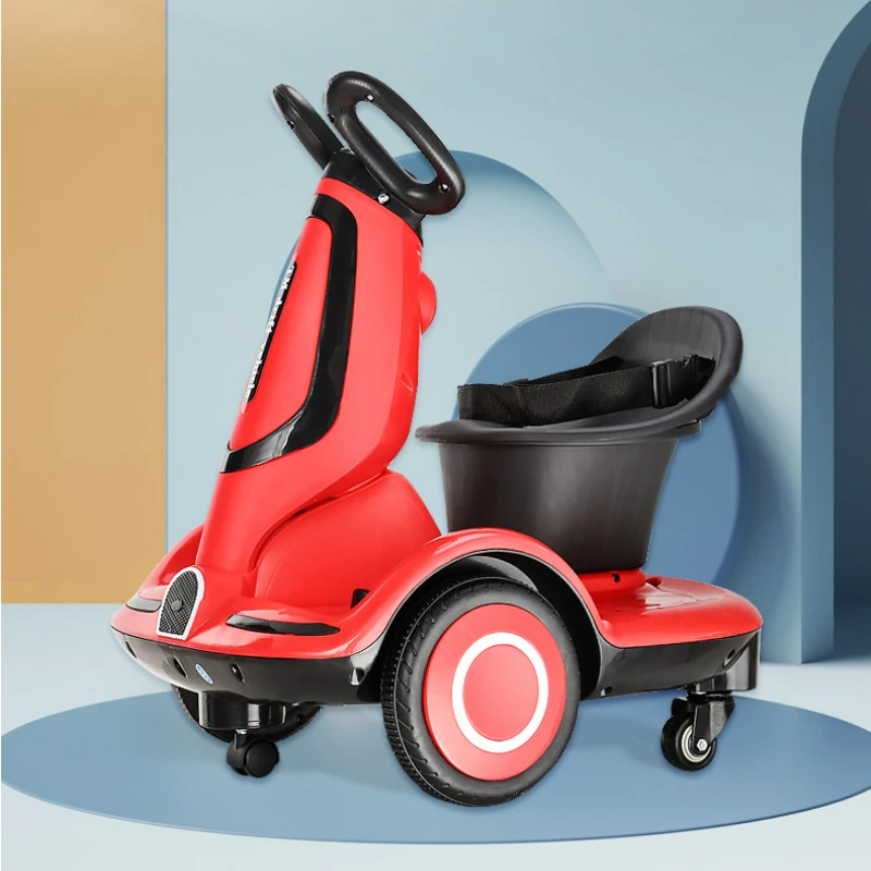 New Children's Electric Motorcycle Charging Dual-drive Balance Cars Can Sit Person Remote Control Drift Rotating Four-wheeler