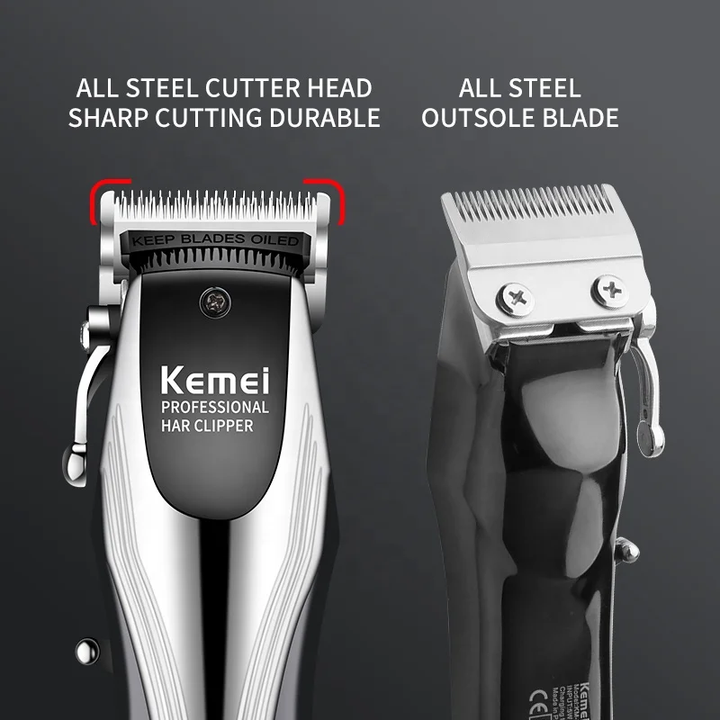 Kemei KM-2619 Professional Cordless Hair Clipper Rechargeable Men Hair Trimmer Adjustable Cutting Lever Barber Shop LCD Display 3