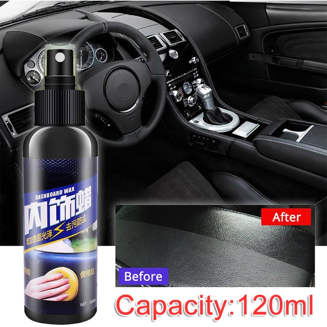 Nettoyant D'intérieur De Voiture 120ml, Agent Multifonctionnel Pour Tableau  De Bord Et Produits En Plastique Et Cuir - Pneu Brillant - AliExpress