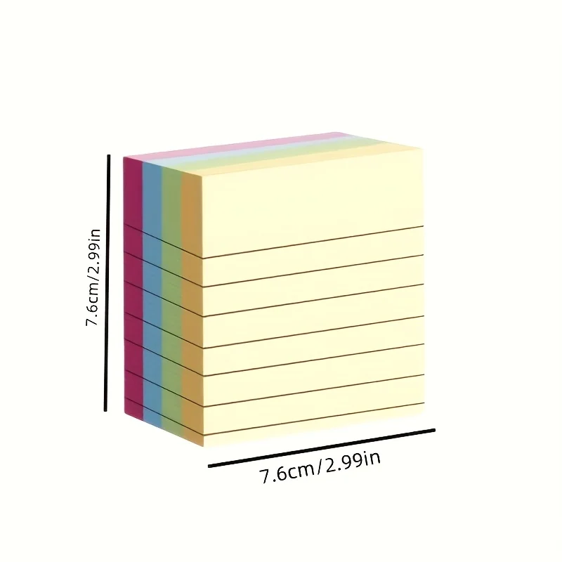 Colorful Sticky Notes Pad - 100 Pages Tear-Off Memo Notepads for Home Office School