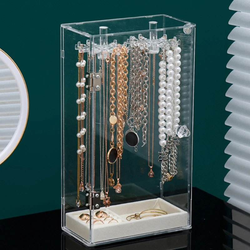 Jewelry Display Stand Necklace Bracelet Holder Dustproof Jewelry Storage Rack DropShip