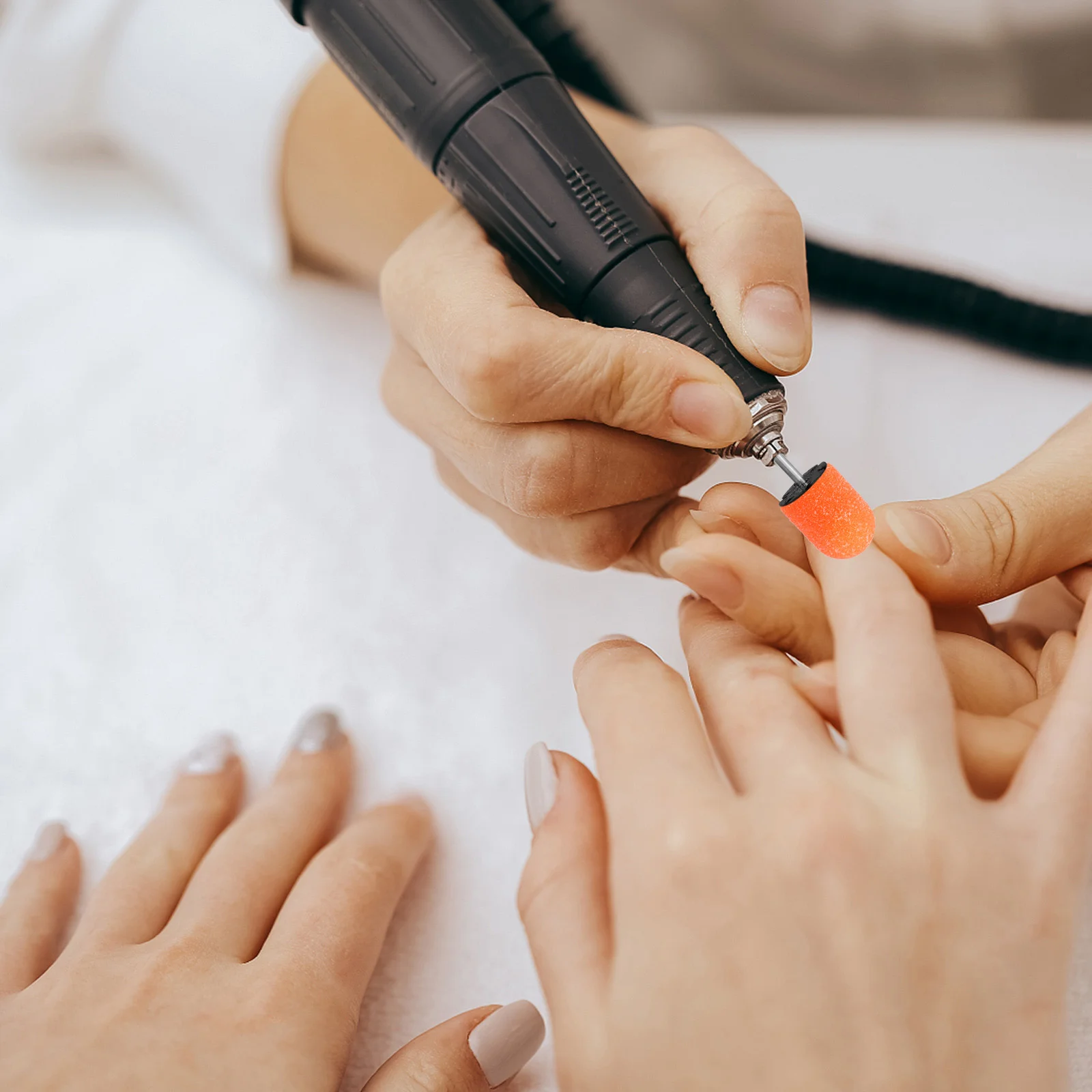 

10 Pcs Nail Tools Grinder Sand Cap Polisher Sanding Manicure Polishing Grinding Head Kit