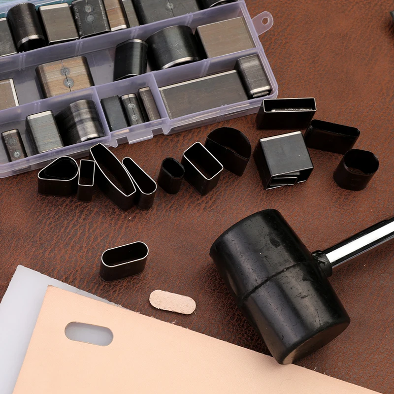 24/39/52 Pcs Sharp Hollow Punch Cutter Tools Kit Stainless Steel Leather Punching Die Cutting Mold Manual Hole Puncher Set leather hole puncher leather hole punch leather punch tool round hole punch cutter set hole punch cutter set round hole punch set