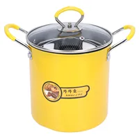 3L Mini Deep Fryer Pot Stainless Steel Japanese Frying Pot with Oil Filter Rack Lid for Home Kitchen 1