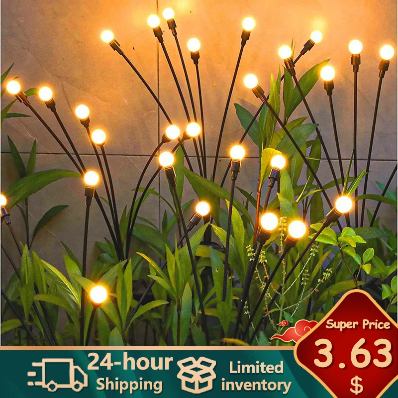 Solar-Garden-Firefly-Lamp-Outdoor-LED-Lights-Waterproof-Garden ...