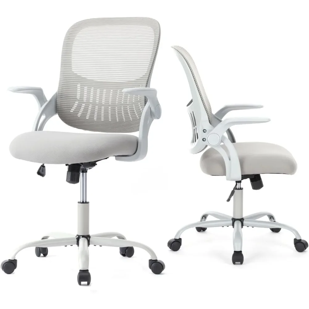 Office Chair, Ergonomic Computer Chair, Mid Back Mesh Gaming Chairs, Height Adjustable Rolling Swivel Task Chairs