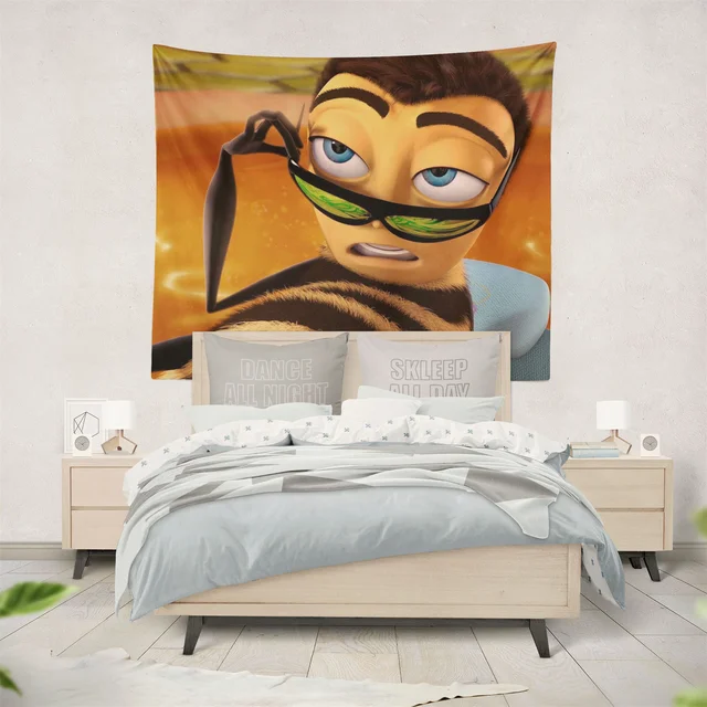 Aertemisi Barry B. Benson Bee Movie Meme Gobelin Falfüggő Művészet Hálószoba Nappali Főiskolai Kollégiumi Hátter Otthon - Image 3