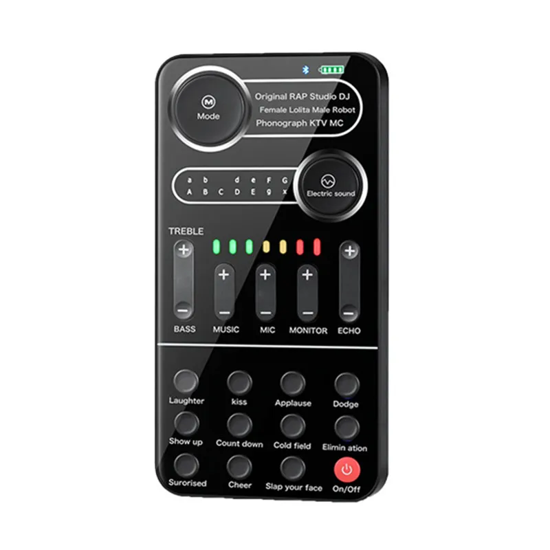 新しいボイスチェンジャーミニポータブル 8 音声変更変調器調整