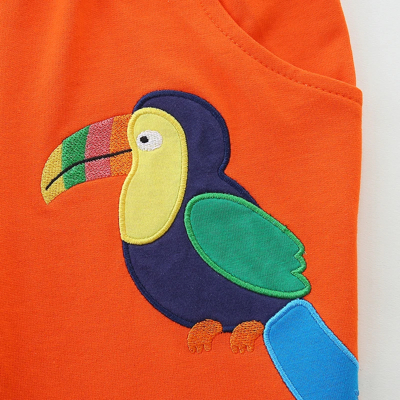 Little maven Summer Baby Boys Girls Animal Parrot Shorts Cotton Soft Comfort Children's Wear Clothing Cartoon Beach Pants Unisex