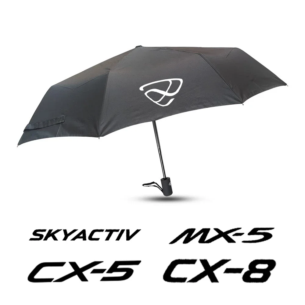 For Mazda 2 ATENZA AXELA BT-50 CX-3 CX-5 CX-9 CX-30 DEMIO MPS MX-5 PREMACY SKYACTIV Fully Automatic Folding Car Umbrella