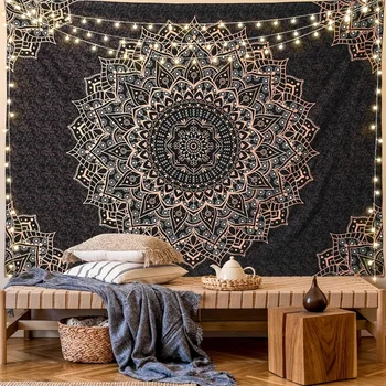 1pc Bohème Mandala Tapisserie Salon Chambre Bureau Tenture Murale, Décoration de Maison Décoration de Chambre Décoration de Fête 1