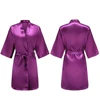 Robes courtes et soyeuses pour femmes, en Satin, pour demoiselle d'honneur, fête de mariée, vêtements de nuit