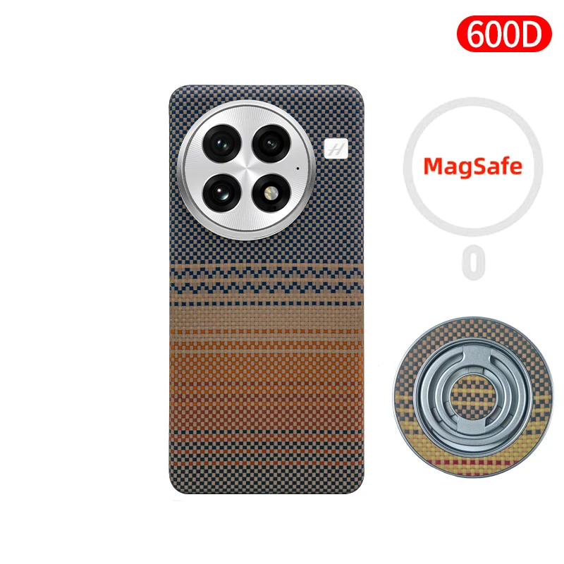 Ultra-Thin Aramid Kevlar Carbon Fiber MagSafe Case - Slim, Lightweight, Black with Red Accents