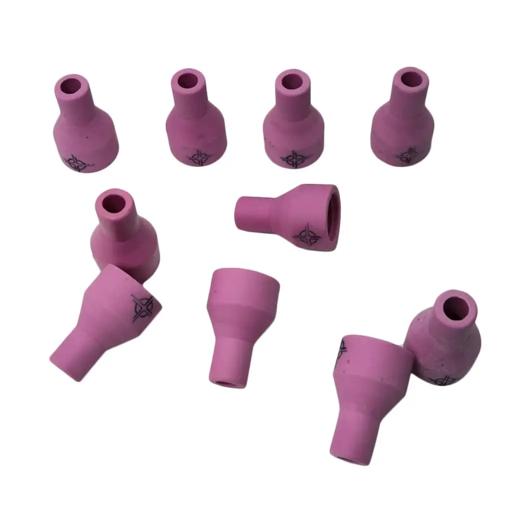 10pcs/pack TIG Welding Cups Consumables Ceramic Nozzle Pink Welding Parts 5