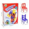 Children's Mini Folding Chair Game Desktop Stacking Chairs Game Balancing Toys Parent Child Puzzle Interaction Fun Toy Gifts 6