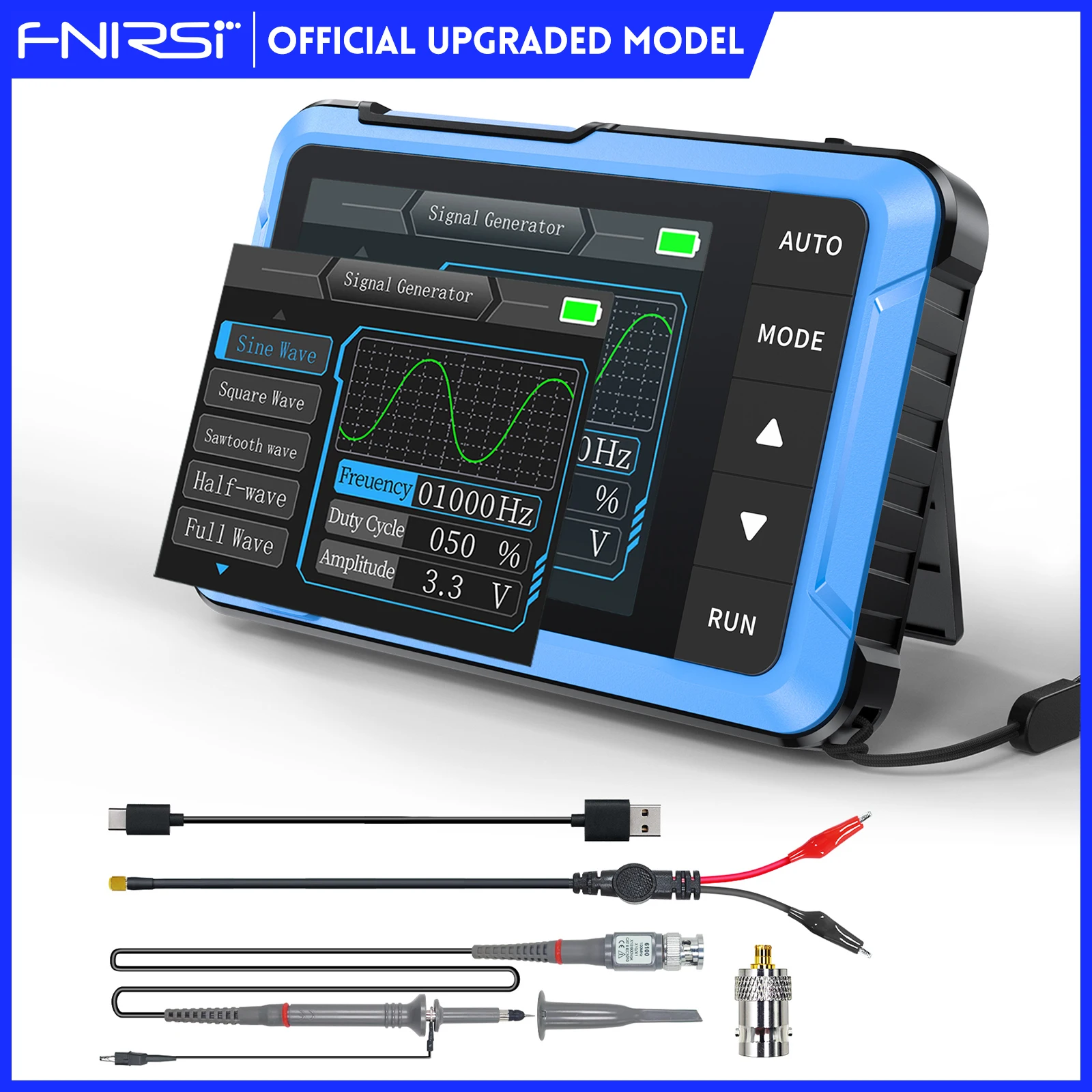 FNIRSI DSO510 PLUS Oscilloscope 10MHz Bandwidth 48MS/s Sampling Rate Mini Handheld Electronic Measurement Tools digital oscilloscope