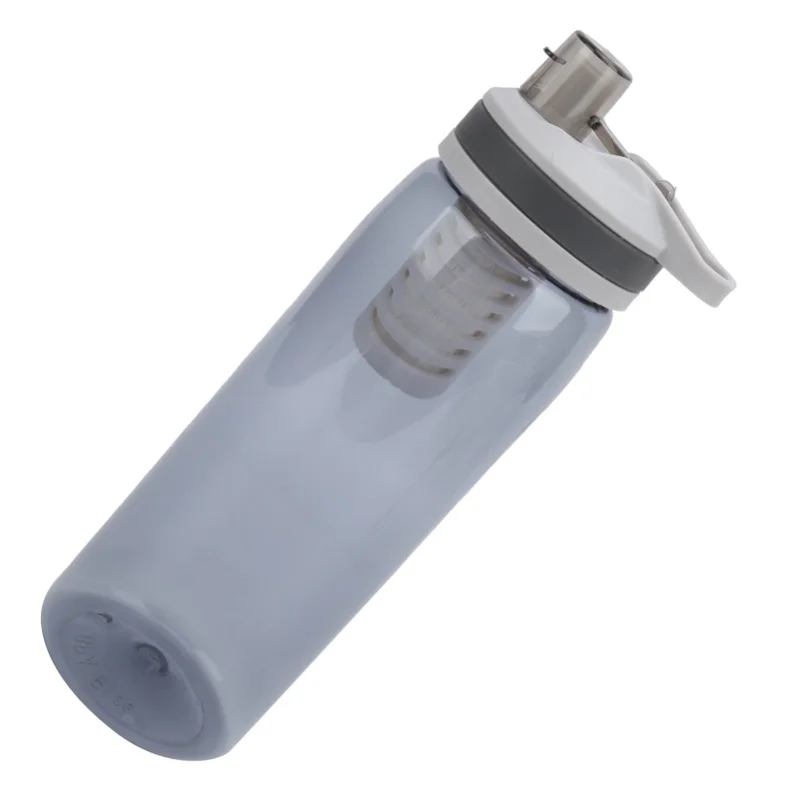 770ml 휴대용 필터 정수 물병 캠핑 하이킹 비상용 야외 정수기 그레이