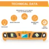 Digital Spirit level Inclinometer Horizontal Scale Ruler Electronic LED Display Protractor Magnetic Base Measuring Tools 3