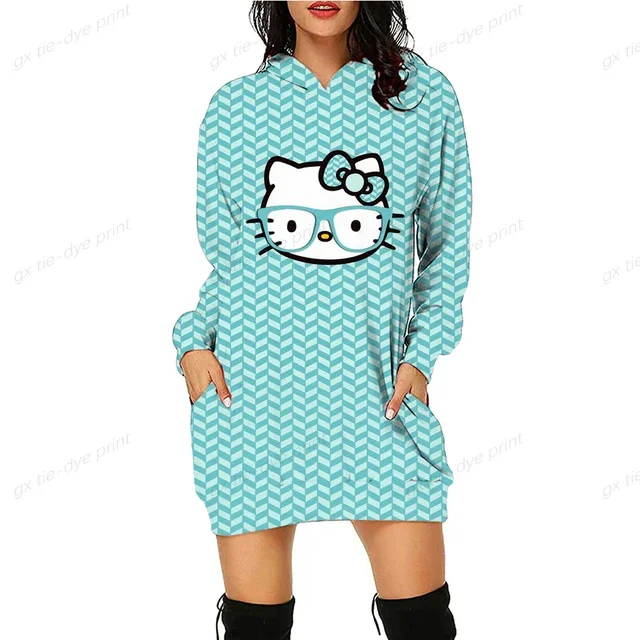 thumbnail image 1 of Sudaderas y sudaderas con capucha de HELLO KITTY para mujer Sudaderas con capucha de HELLO KITTY para otoño y primavera Sudaderas con capucha de manga larga de otoño y primavera de estilo Harajuku, 1 of 5