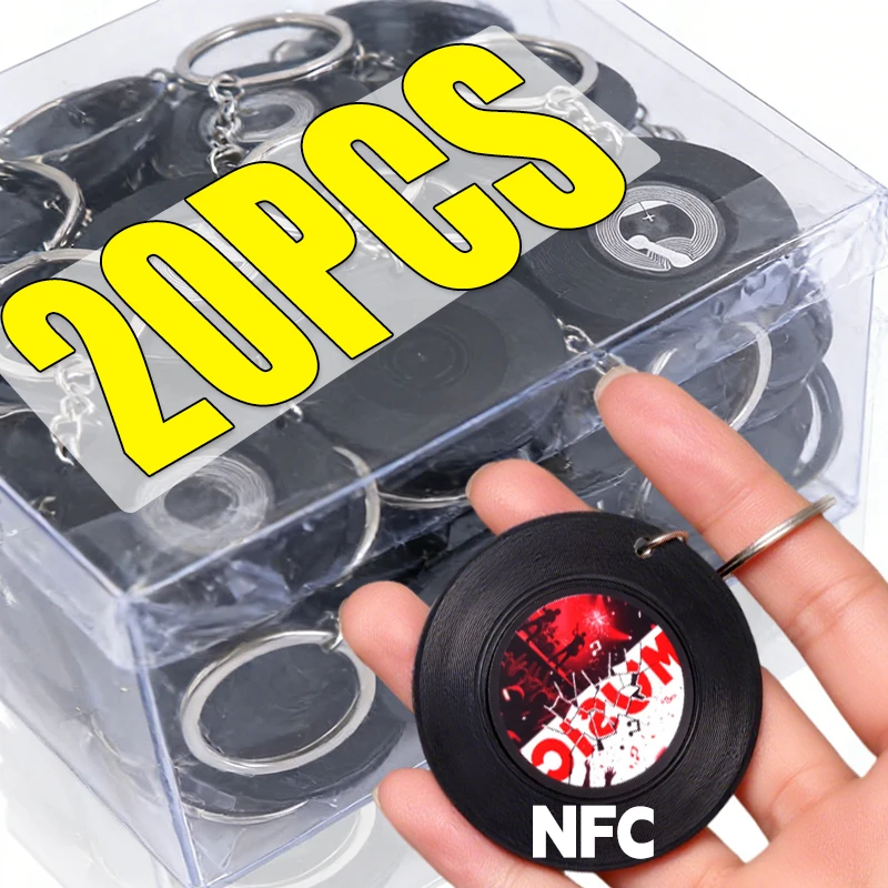 2026 New Creative NFC Vinyl Record Keychain Mini Music Record Pendant ...