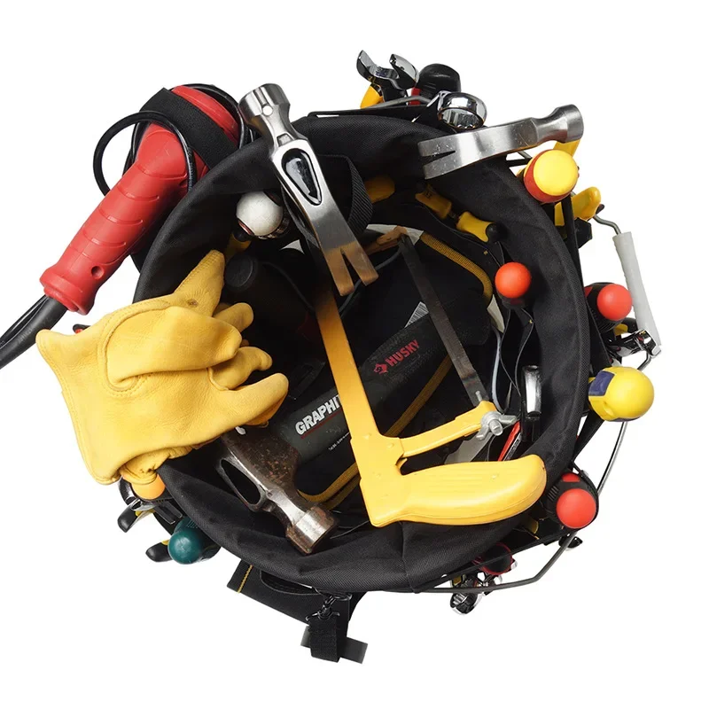 Large Capacity Portable Oxford Cloth Multifunctional Gardening Repair Tool Bucket Bag Storage Kit Electrician Toolkit