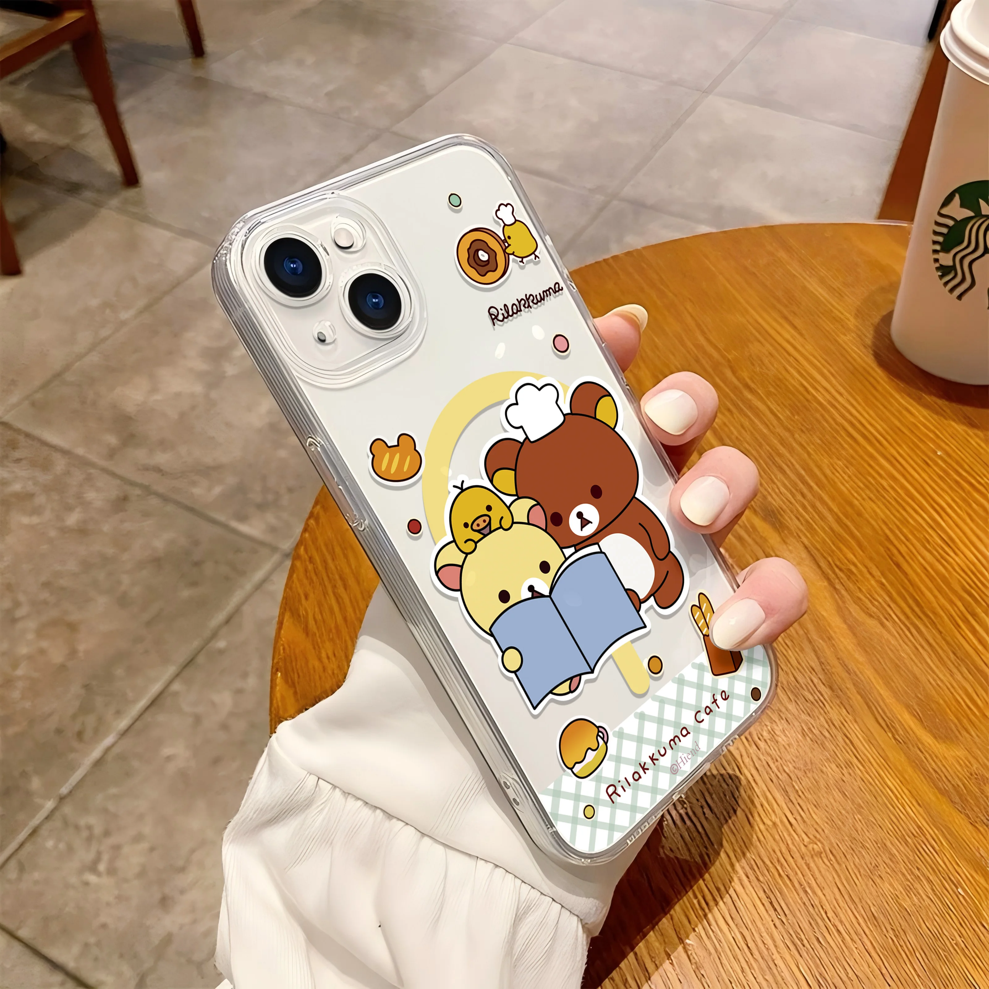 Rilakkuma Bear Magsafe Magnetic Clear Phone Case - Soft TPU Cover