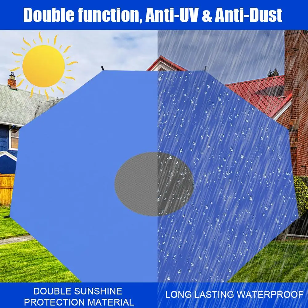 Trampoline Sun Shade Trampoline Protective Cover Waterproof Oxford Anti-UV Sunshade Tarp Accessories For Summer