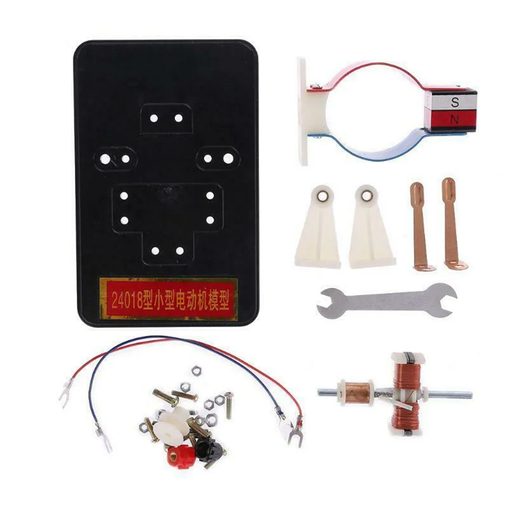 DIY Simple DC Electric Motor Model Assemble Kit For Kids Physics Science Educational Toys Simple Permanent Magnet DC Motor Model