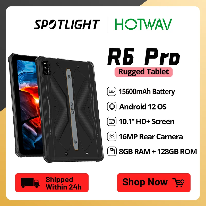 Hotwav R6 Pro Robuuste Tablet 15600Mah Android 12 10 1 Inch Hd Pad hotwav-r6-pro-robuuste-tablet-15600mah-android-12-10-1-inch-hd-pad