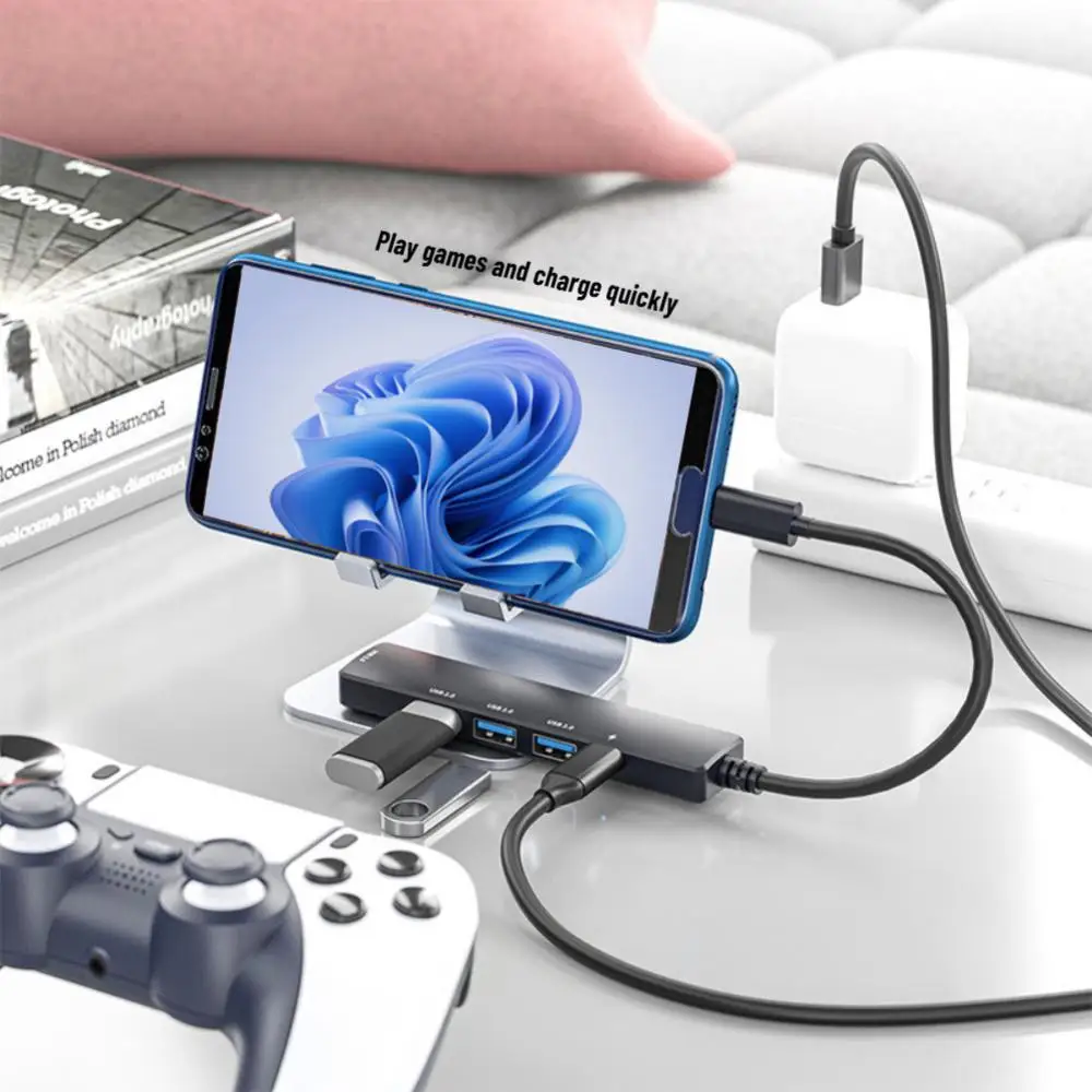 3.0 허브 USB 허브 도크 C타입 3.1, 4 포트 멀티 스플리터 어댑터, 맥북 USB 3.0 2.0 포트용 OTG