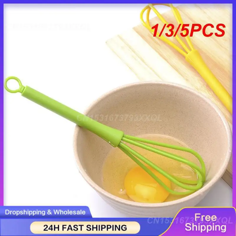 1/3/5 Pezzi Utensili Da Forno Non Facilmente Deformati Utensili Da Cucina Gialli Asta Di Agitazione In Silicone Frusta Verde Flessibile E Facile Da Us